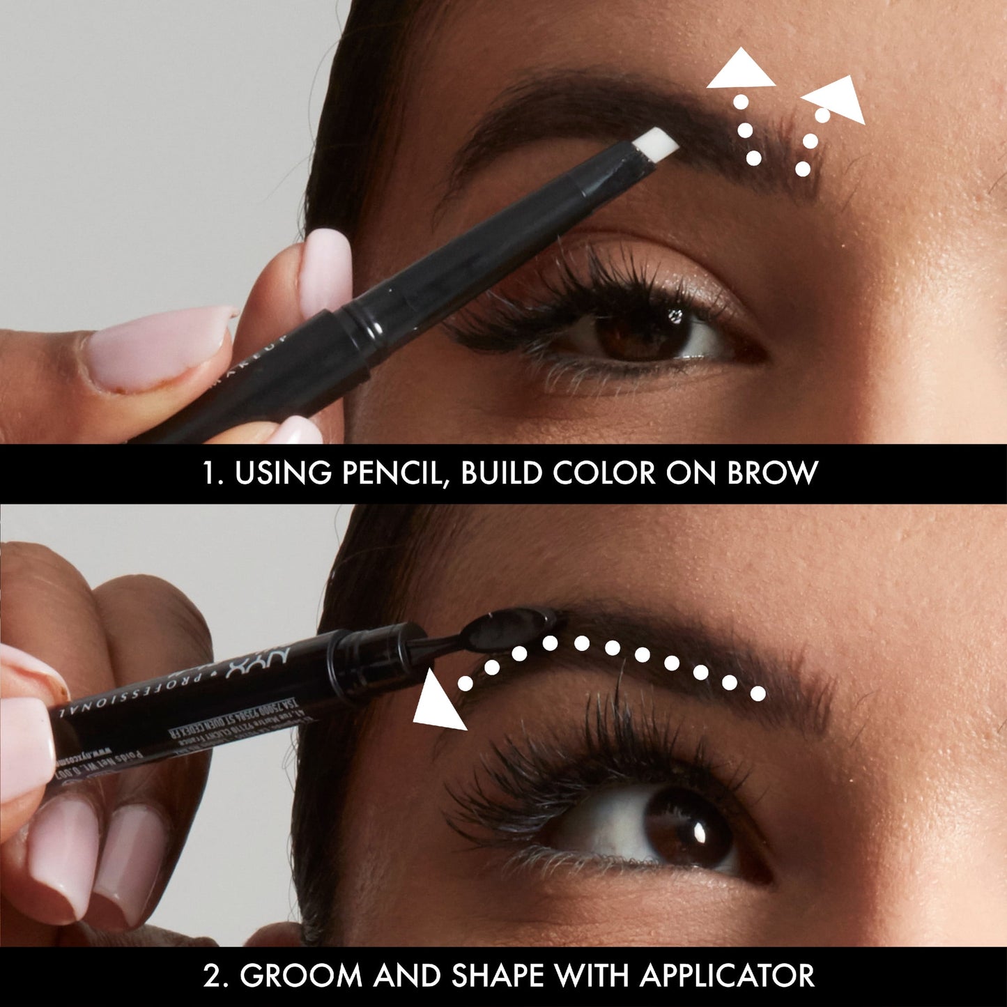 NYX Eyebrow Pencil Pomade | Fill & Fluff | Ash Brown | Professional Makeup