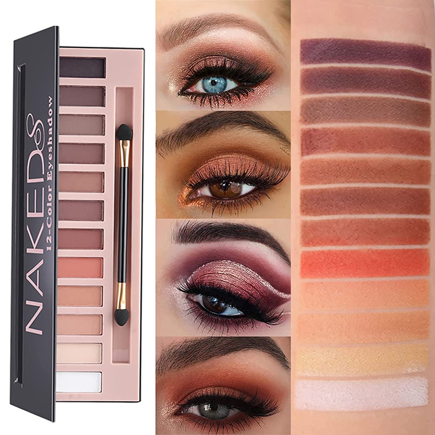 MISS ROSE 12-Color Eyeshadow Palette | Makeup Kit for Women & Teens