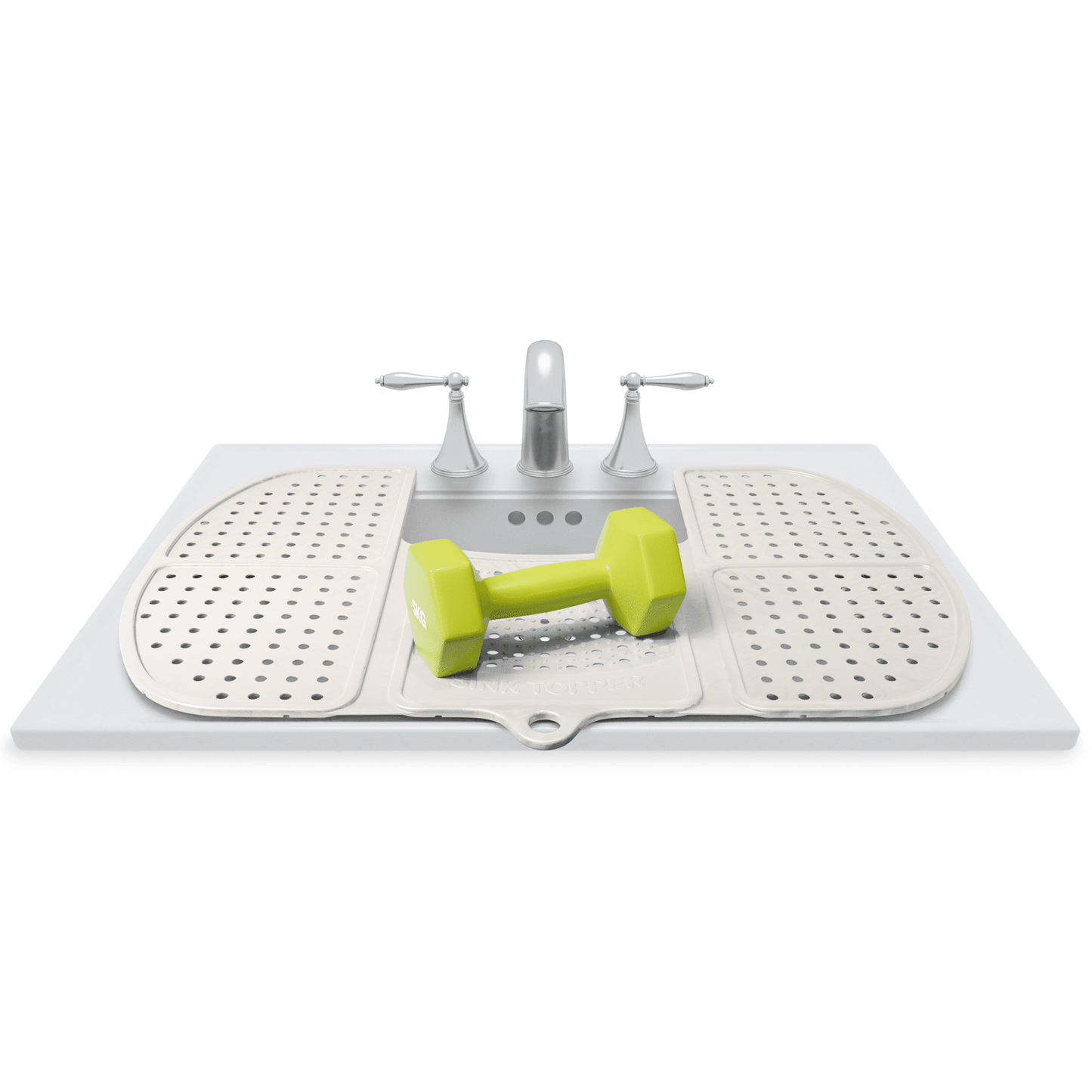 Large White Sink Topper Cover | Bathroom Counter Organizer Mat