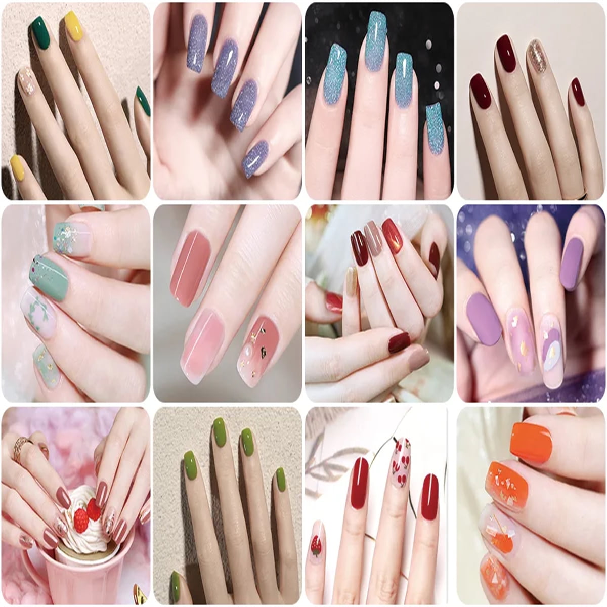 28-Piece Gel Nail Polish Kit | 24 Colors | Poly Gel Set for Girls