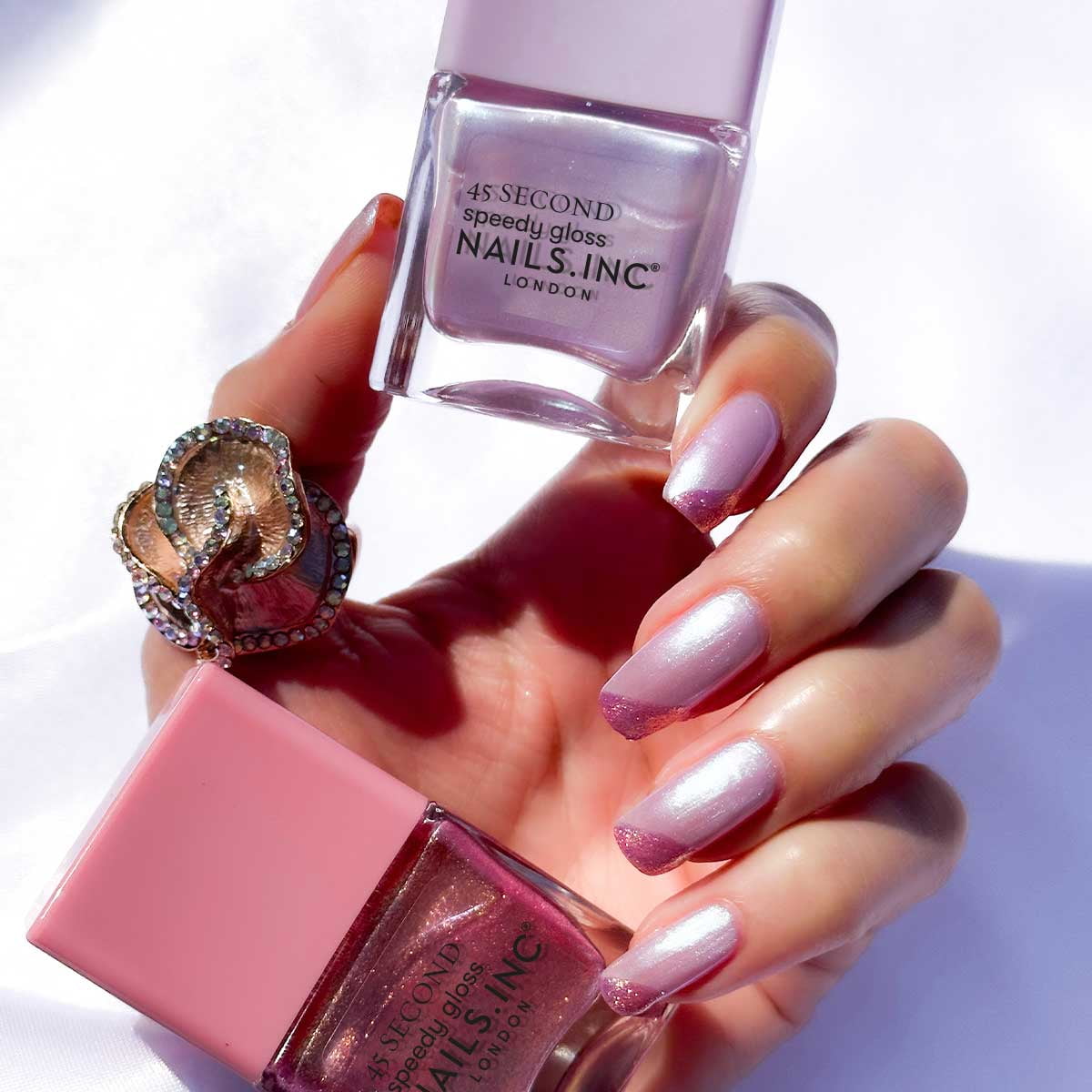 Quick Drying Nail Polish | Lana Lilac & Blue Shimmer | 0.47 Fl Oz