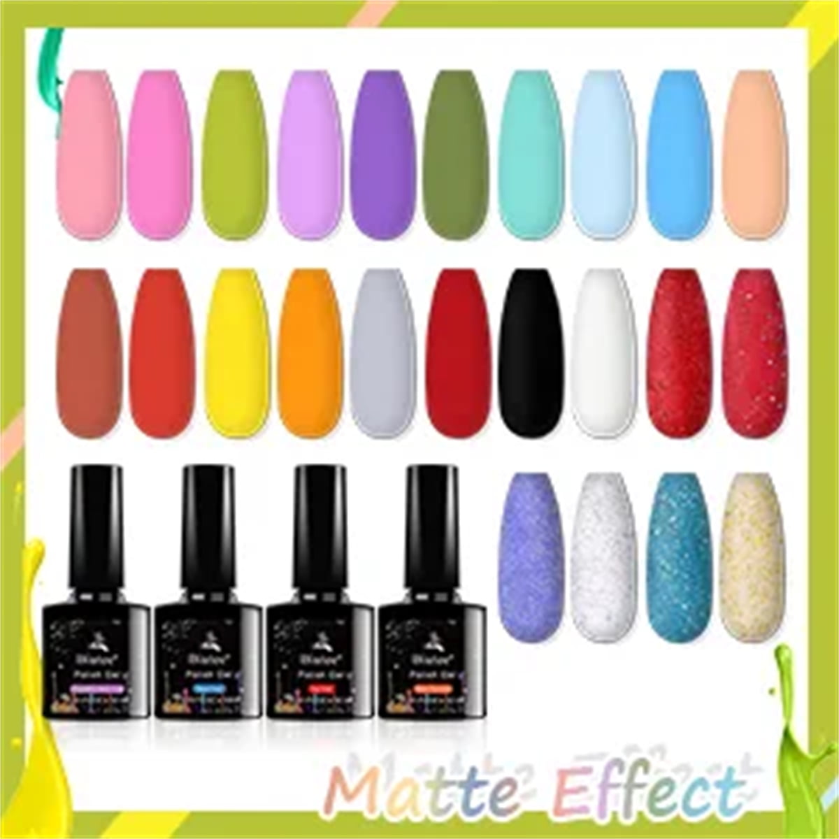 28-Piece Gel Nail Polish Kit | 24 Colors | Poly Gel Set for Girls