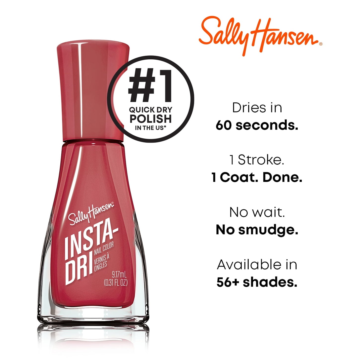 Quick Dry Sally Hansen Insta-Dri Nail Polish | Alternate Reali-Tea | 0.31 Fl Oz