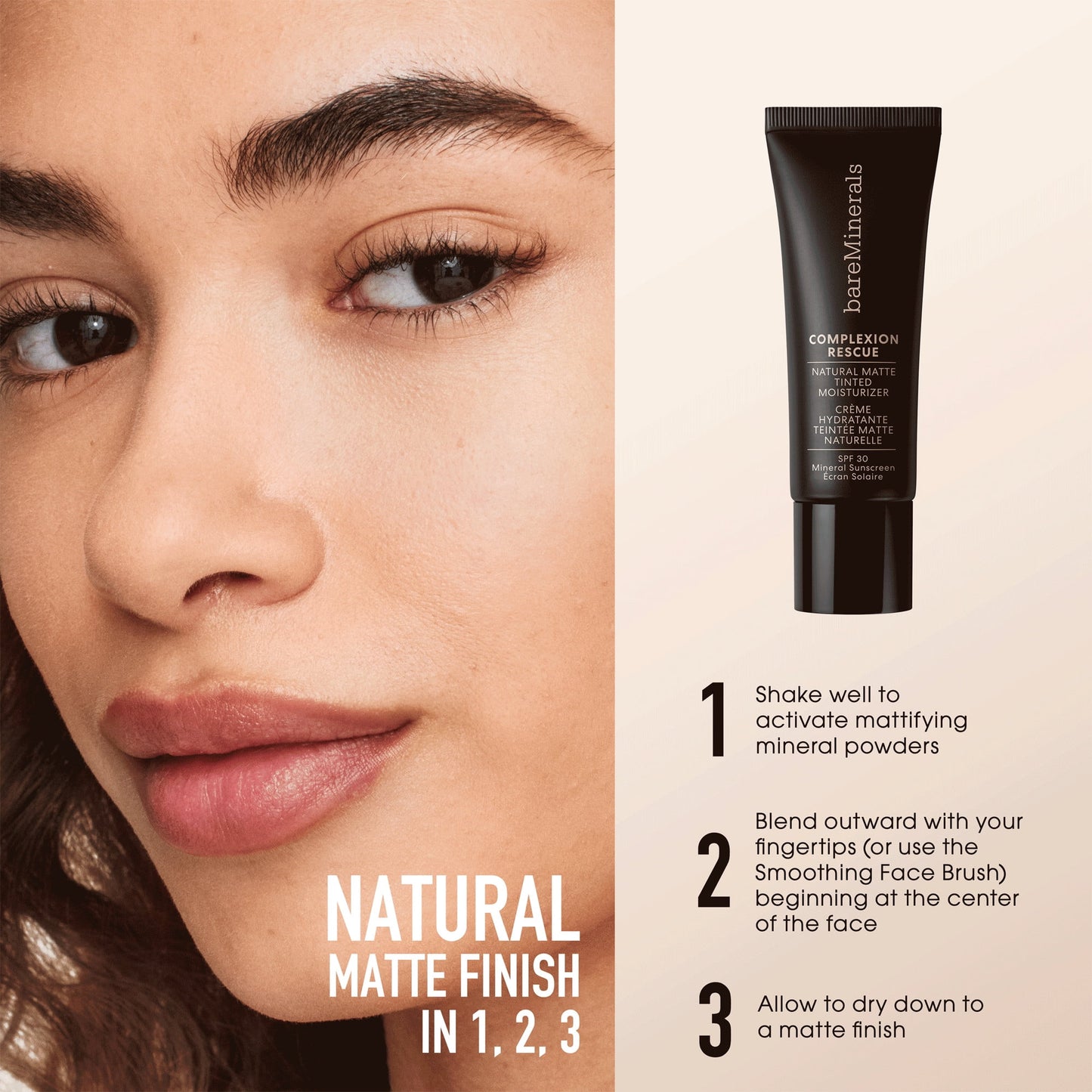 bareMinerals Tinted Moisturizer SPF 30 | Natural Matte | Buttercream 03