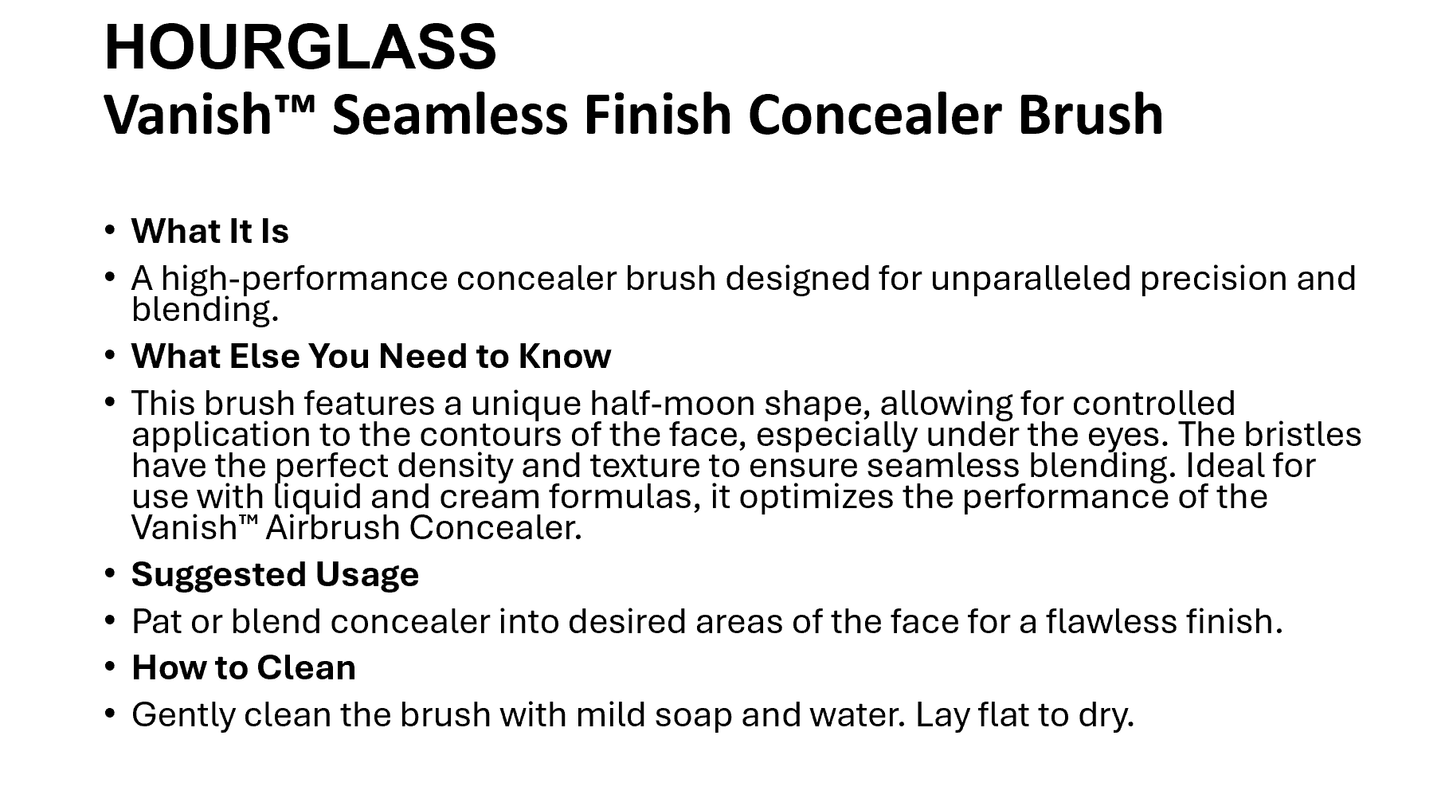 Hourglass Vanish Concealer Brush | Seamless Finish | New in Box