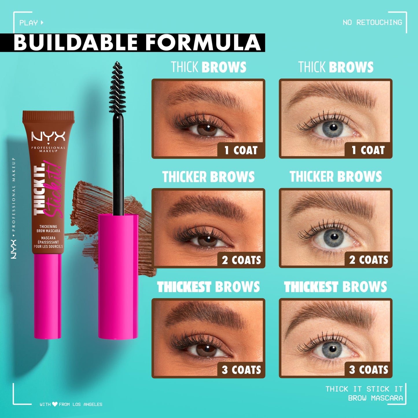 Thickening Brow Gel | NYX Professional Makeup | Taupe | Long-Lasting Hold