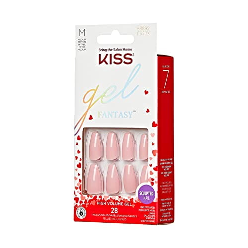 XOXO KISS Gel Fantasy Sculpted Nails | 28 Count | Valentine’s Day Style