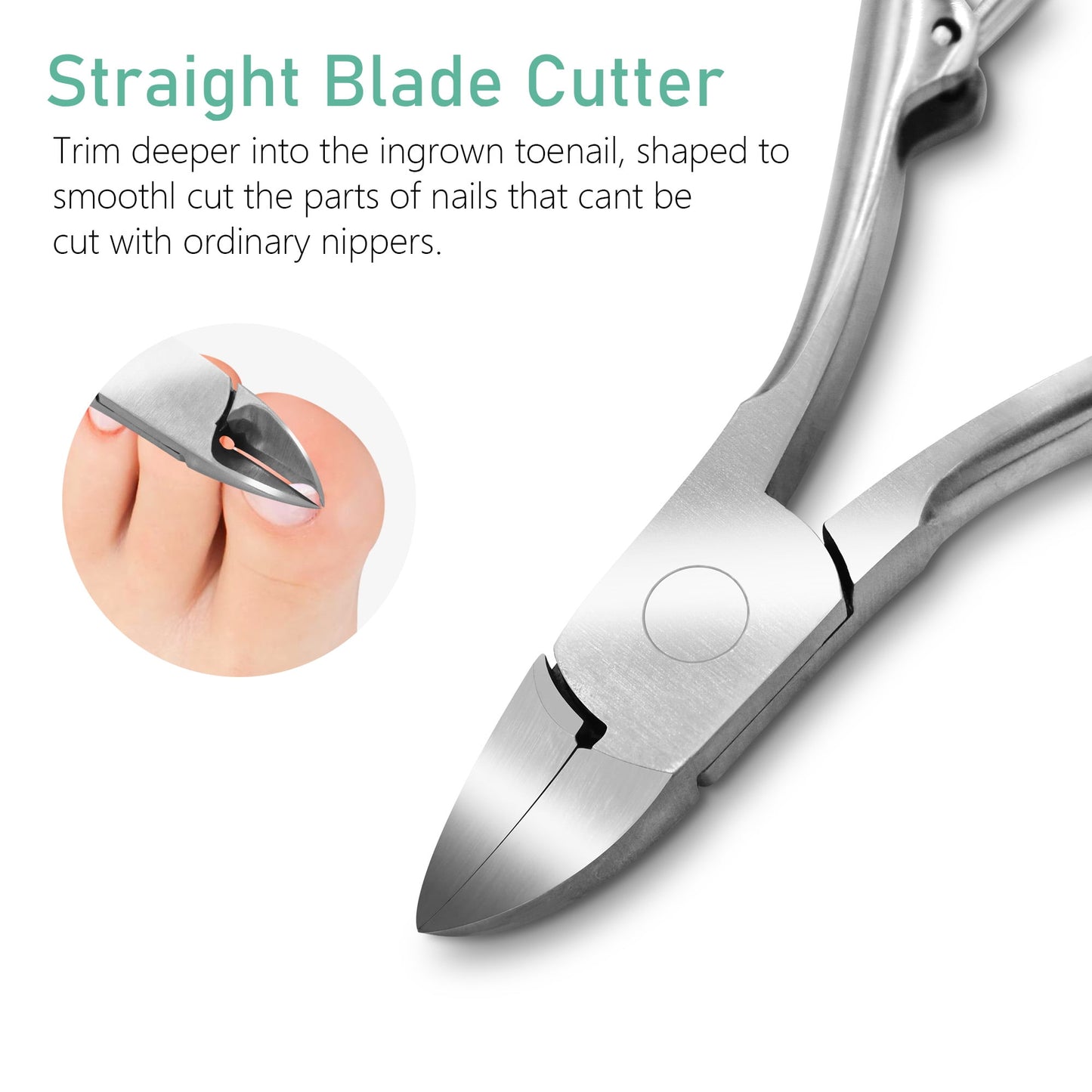 Professional Toenail Clippers | Ergonomic Nipper for Thick Ingrown Nails