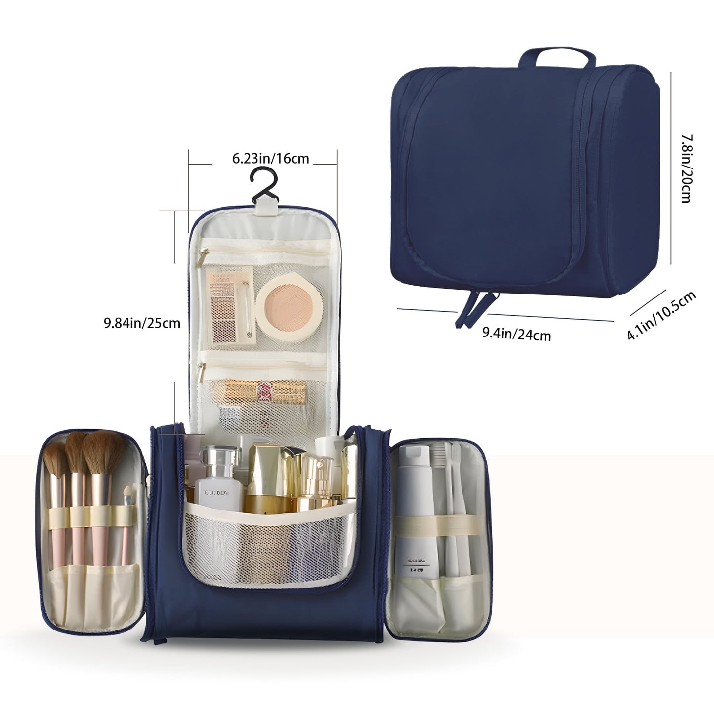 Water-Resistant Hanging Travel Toiletry Bag | Compact Organizer for Men & Women
