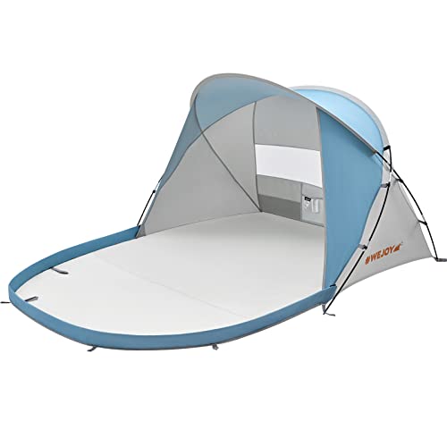 #WEJOY Beach Tent Sun Shelter with UV Protection UPF50+ Easy Setup Beach Canopy Tent Sun Shade Light Portable Camping Sun Shelters, Fits 3 Adults for Sand, Picnic, Park, Camp, Lawn